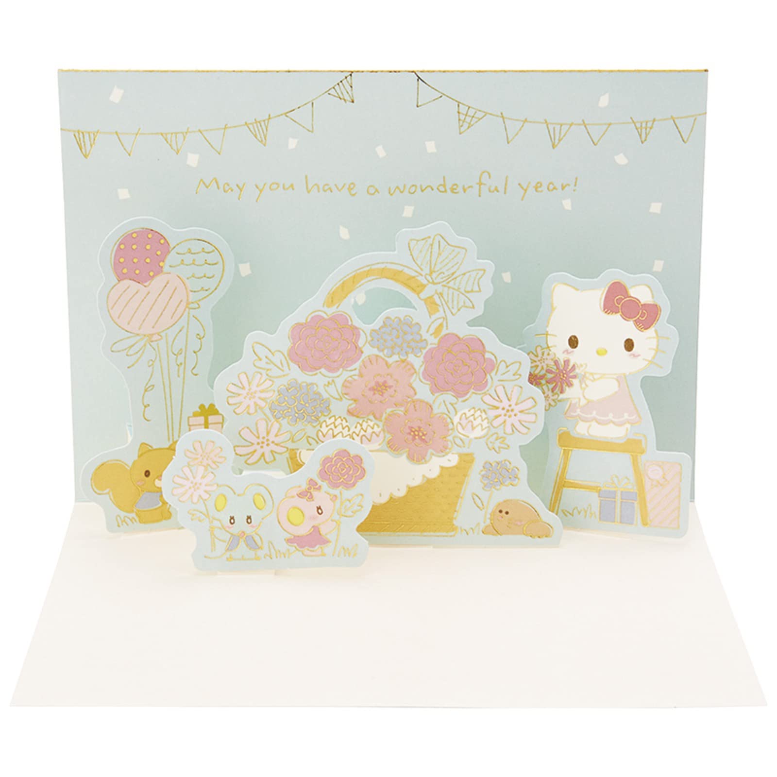 Amazon.co.jp: サンリオ メッセージカード ハローキティ 花かご